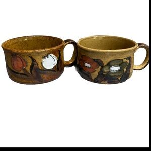 MCM otagiri style soup coffee mugs set of 2